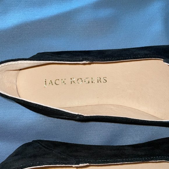 JACK ROGERS Black Suede AUDREY ESPADRILLE FLATS, Women Size 11, New w/tag - Picture 9 of 14